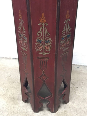 Hand-Painted Moroccan Pedestal Table