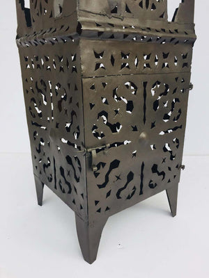 Outdoor Moroccan Hurricane Metal Candle Lantern