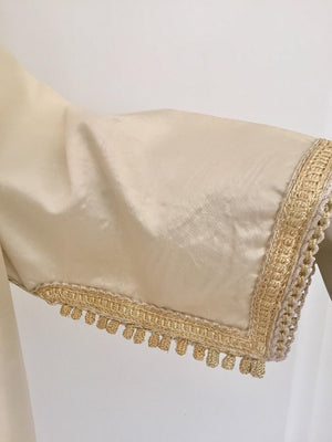 Moroccan Elegant Luxury Dupiono Silk Caftan Gown Maxi Dress