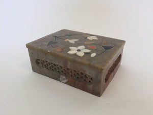 Anglo-Raj Marble Inlay Box Pietra Dura