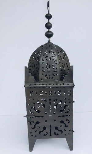 Outdoor Moroccan Hurricane Metal Candle Lantern