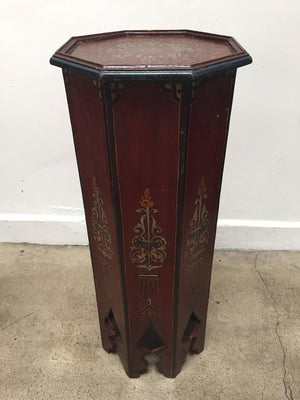 Hand-Painted Moroccan Pedestal Table