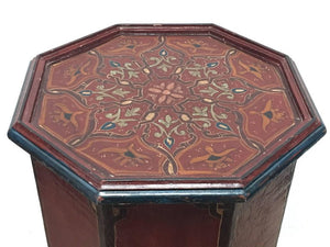 Hand-Painted Moroccan Pedestal Table