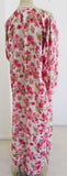 1970 Moroccan Caftan Metallic Pink Floral Silk Kaftan