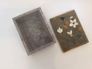 Anglo-Raj Marble Inlay Box Pietra Dura