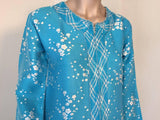 Vintage Moroccan Designer Kaftan Turquoise Maxi Dress Kaftan