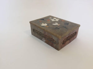 Anglo-Raj Marble Inlay Box Pietra Dura