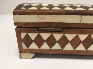 Vizagapatam Anglo-Indian Rectangular Box Inlaid with Sandalwood