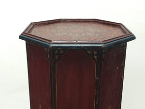 Hand-Painted Moroccan Pedestal Table