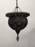 Antique 19th Century Hand-Crafted Moorish Pierced Brass Turkish Chandelier