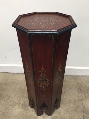 Hand-Painted Moroccan Pedestal Table