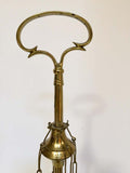 Italian Cast Brass Four Burner Lucerne Oil Lamp Antique 1850