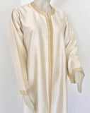Moroccan Elegant Luxury Dupiono Silk Caftan Gown Maxi Dress