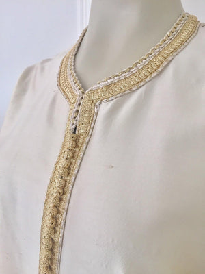 Moroccan Elegant Luxury Dupiono Silk Caftan Gown Maxi Dress