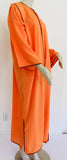 Moroccan Orange Kaftan Maxi Dress Caftan Size Large