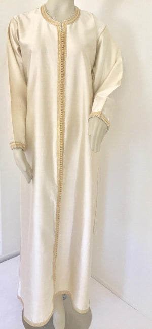 Moroccan Elegant Luxury Dupiono Silk Caftan Gown Maxi Dress