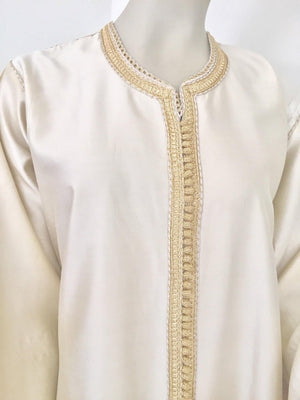 Moroccan Elegant Luxury Dupiono Silk Caftan Gown Maxi Dress