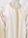 Moroccan Elegant Luxury Dupiono Silk Caftan Gown Maxi Dress