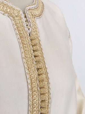 Moroccan Elegant Luxury Dupiono Silk Caftan Gown Maxi Dress