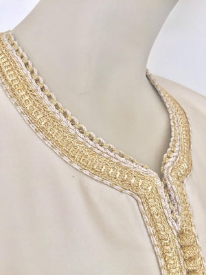 Moroccan Elegant Luxury Dupiono Silk Caftan Gown Maxi Dress