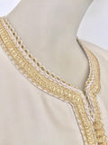 Moroccan Elegant Luxury Dupiono Silk Caftan Gown Maxi Dress