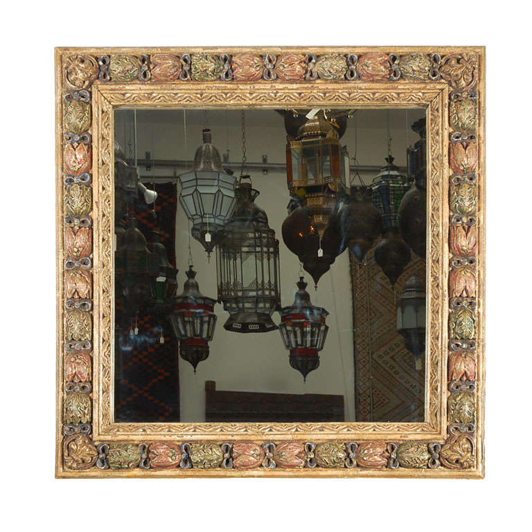 Moorish Style Hand-Carved Italian Mirror