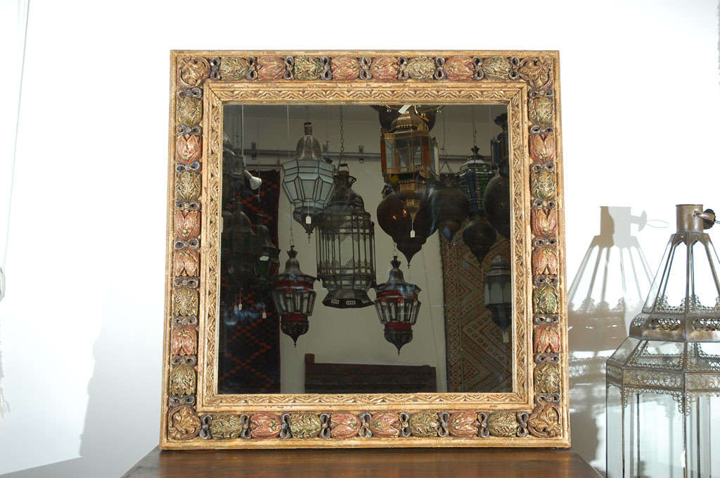 Moorish Style Hand-Carved Italian Mirror