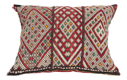 Moroccan Handwoven Tribal Berber Kilim Throw Pillow