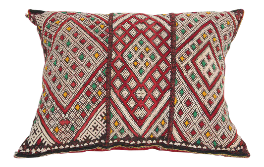 Moroccan Handwoven Tribal Berber Kilim Throw Pillow