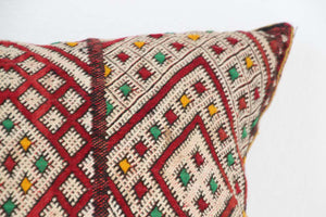 Moroccan Handwoven Tribal Berber Kilim Throw Pillow