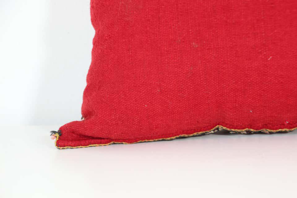 Moroccan Handwoven Tribal Berber Kilim Throw Pillow