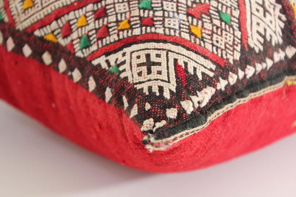 Moroccan Handwoven Tribal Berber Kilim Throw Pillow