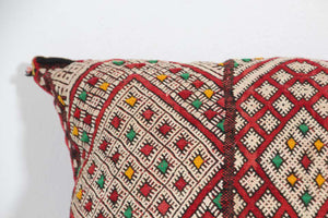 Moroccan Handwoven Tribal Berber Kilim Throw Pillow