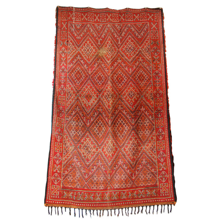 Moroccan Tribal Rug Double side Red