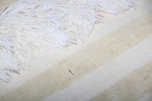 Moroccan Floor Pillow Bohemian Pouf with Silver Sequins and Long Fringes