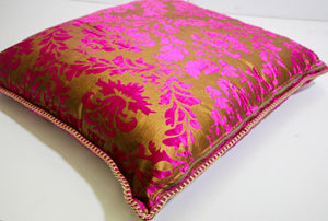 Moorish Oversized Pink and Gold Floor Pillow Cushion