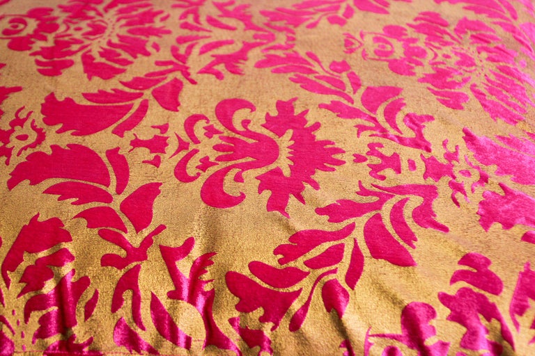 Moroccan Oversized Pink and Gold Floor Pillow Cushion