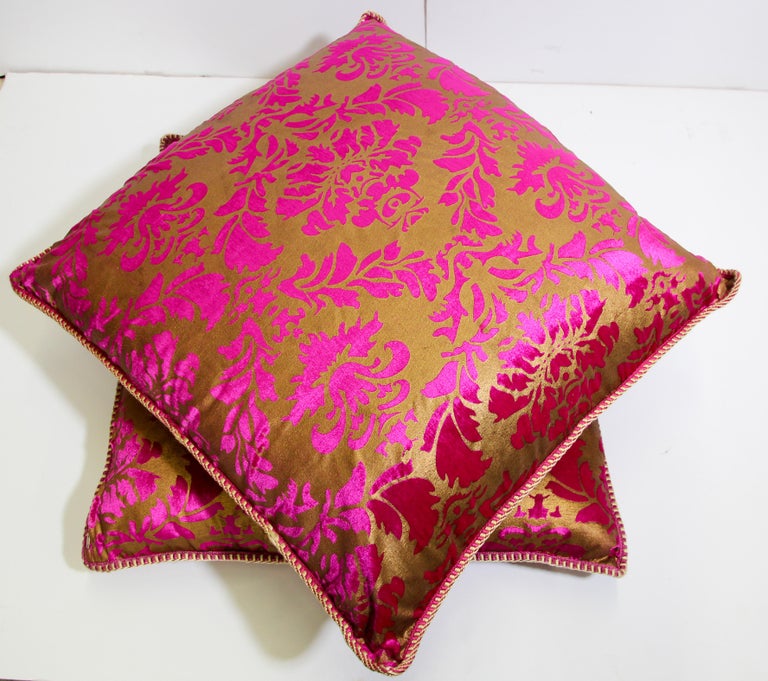 Moroccan Oversized Pink and Gold Floor Pillow Cushion