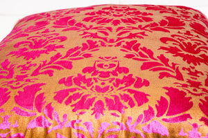 Moroccan Oversized Pink and Gold Floor Pillow Cushion
