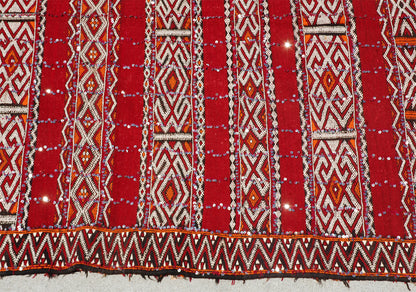 Moroccan Tribal Wedding Rug with Sequins North Africa