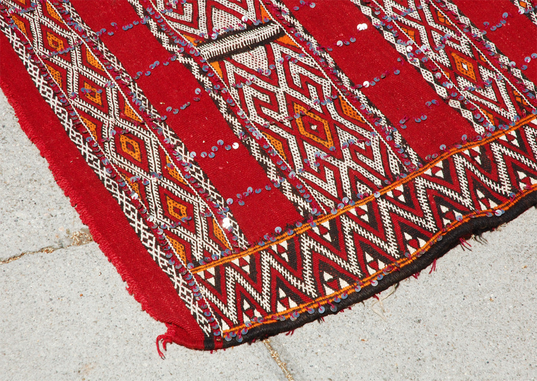 Moroccan Tribal Wedding Rug with Sequins North Africa