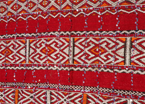 Moroccan Tribal Wedding Rug with Sequins