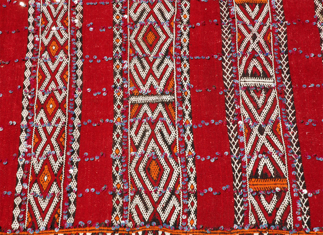 Moroccan Tribal Wedding Rug with Sequins North Africa