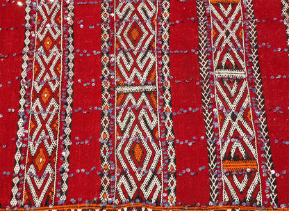 Moroccan Tribal Wedding Rug with Sequins North Africa