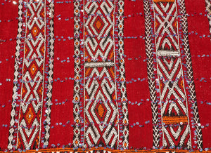 Moroccan Tribal Wedding Rug with Sequins