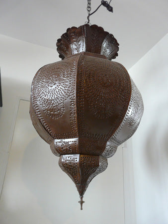 Moroccan Moorish Metal Hanging Lantern