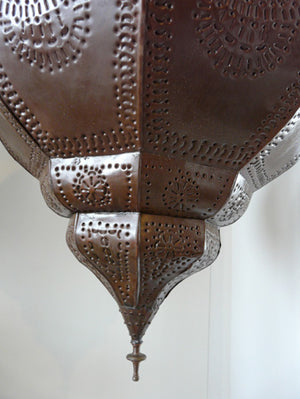 Moroccan Moorish Metal Hanging Lantern