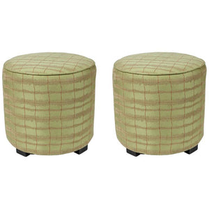 Pair of Modern Green Moroccan Stools