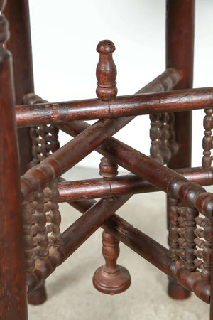 Persian Mameluke Style Tray Table on Wooden Folding Stand