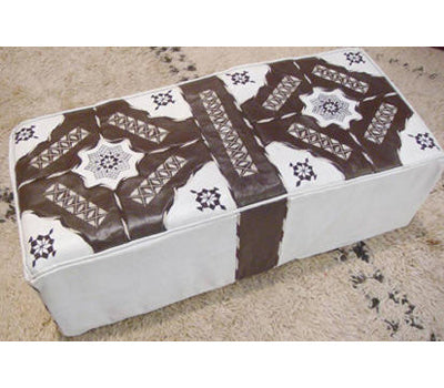 Moroccan Leather Pouf